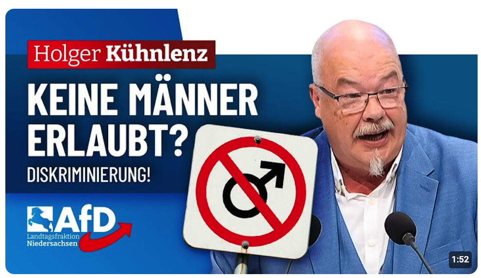 Keine Männer erlaubt? Diskriminierung! – Holger Kühnlenz (AfD)