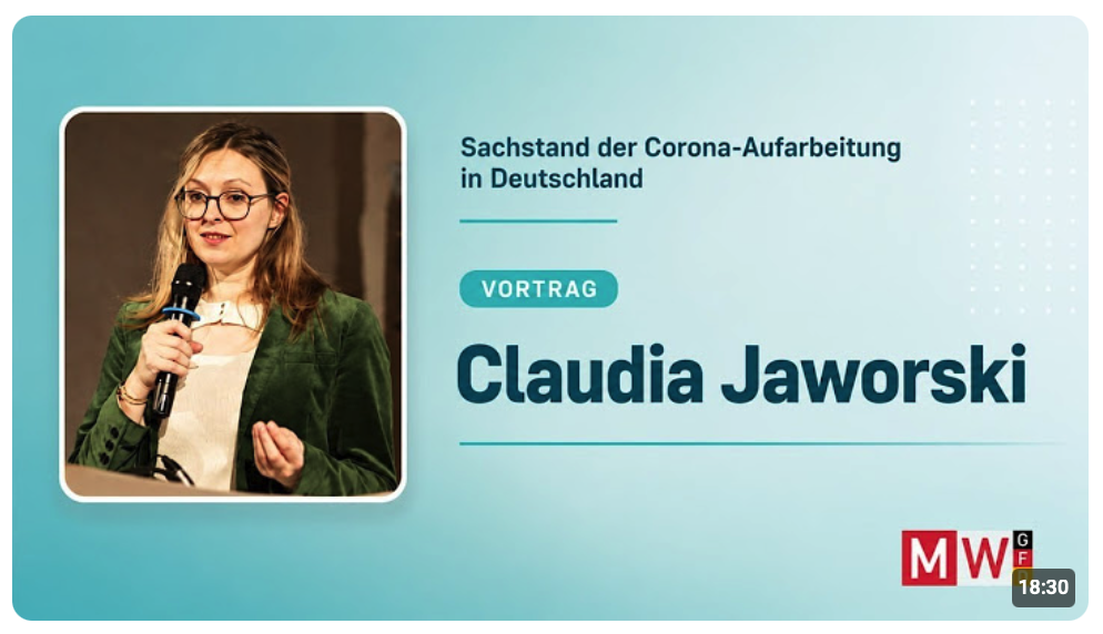 Sachstand der Corona-Aufarbeitung in Deutschland_Vortrag Claudia Jaworski