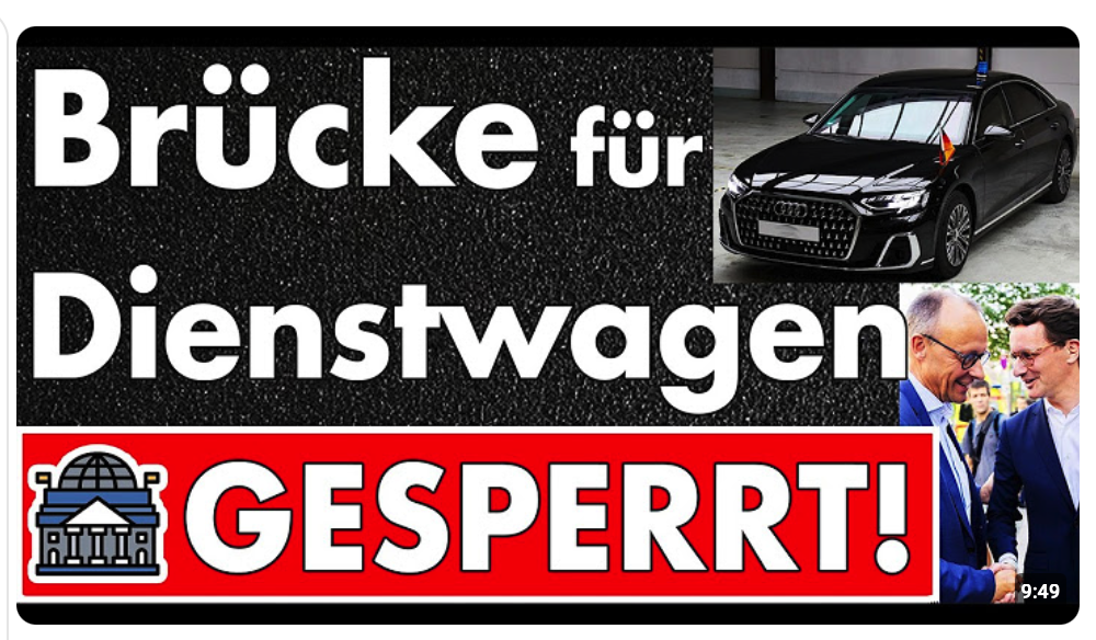 Keine Durchfahrt für Politiker! Theodor-Heuss-Brücke für gepanzerte Limousinen gesperrt!