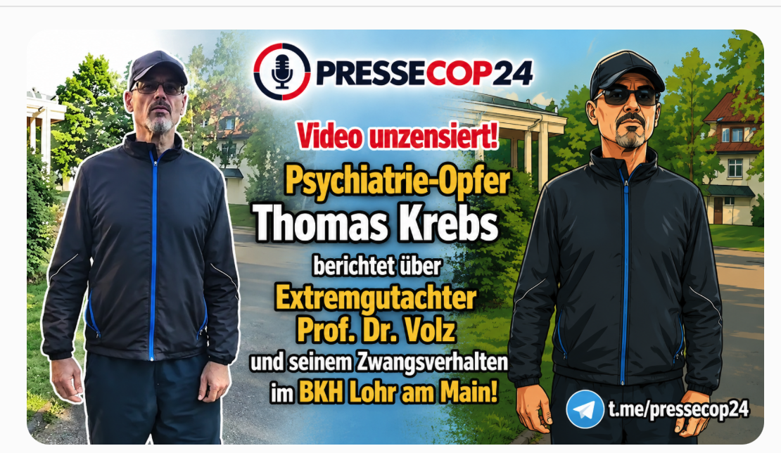 Video unzensiert! Psychiatrie-OpferThomas Krebs berichtet über Extremgutachter Prof. Dr. Volz und seinem Zwangsverhalten im BKH Lohr am Main!