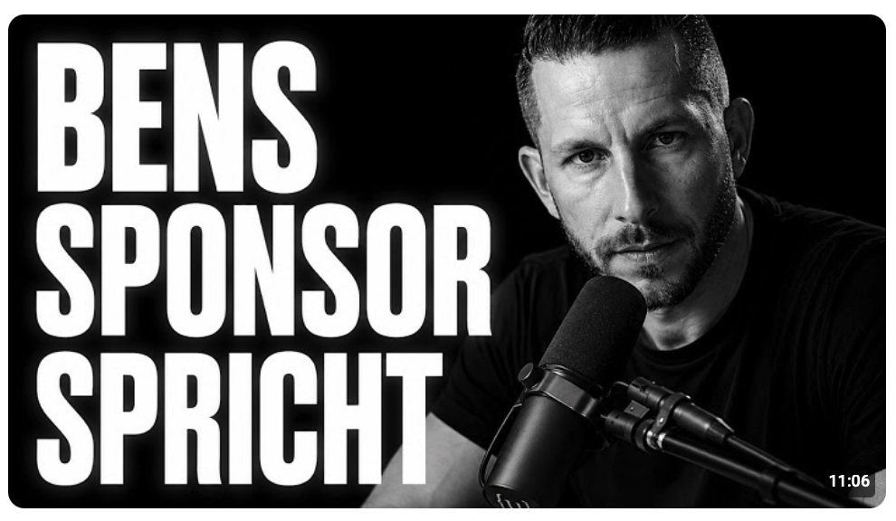 Sponsor von Ben {ungeskriptet} meldet sich zu Wort – mit klarer Ansage