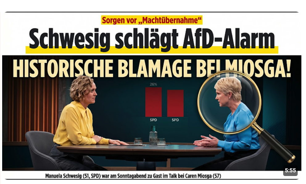 SCHWESIG BLAMAGE: Wenn die AfD übernimmt wird DEUTSCHLAND ein anderes Land sein!