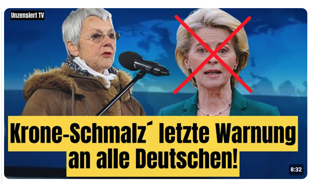 Krone-Schmalz warnt: Wenn ihr JETZT nicht handelt, ist Deutschland verloren – Unbedingt ANSEHEN!