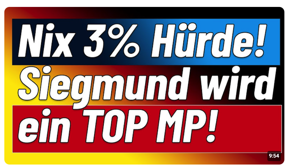 Kurz und bündig! 3 Prozent Hürde wird nicht kommen! Sie haben es bereits versucht und scheiterten!
