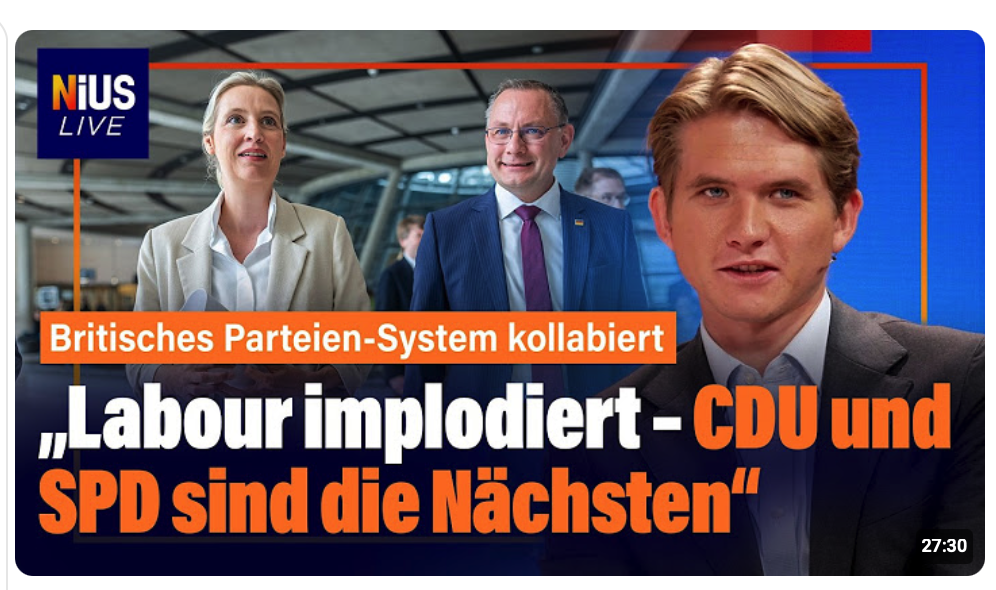 Partei-Beben in Großbritannien: CDU & SPD droht dasselbe Schicksal | NIUS Live