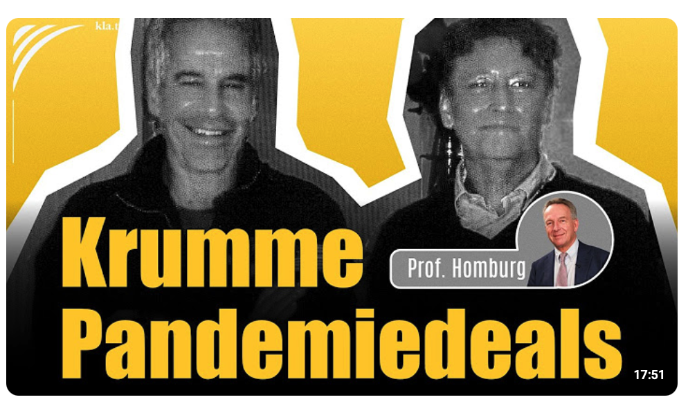 Prof. Dr. Stefan Homburg: Krumme Pandemiedeals | www.kla.tv/41270
