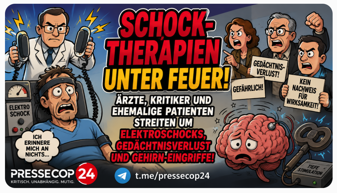 SCHOCK-THERAPIEN UNTER FEUER! ÄRZTE, KRITIKER UND EHEMALIGE PATIENTEN STREITEN UM ELEKTROSCHOCKS, GEDÄCHTNISVERLUST UND GEHIRN-EINGRIFFE!