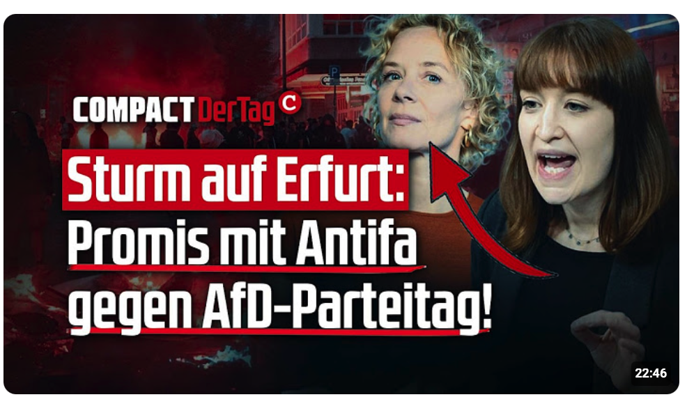 Sturm auf Erfurt: Promis mit Antifa gegen AfD-Parteitag!