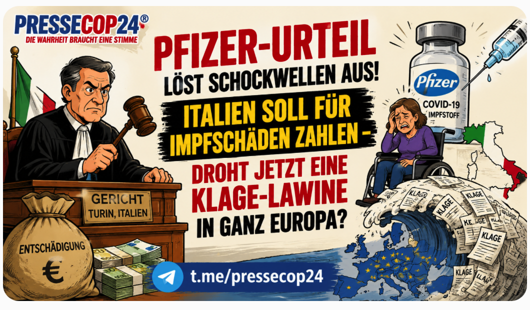 PFIZER-URTEIL LÖST SCHOCKWELLEN AUS! ITALIEN  SOLL FÜR IMPFSCHÄDEN ZAHLEN – DROHT JETZT EINE KLAGE-LAWINE IN GANZ EUROPA?