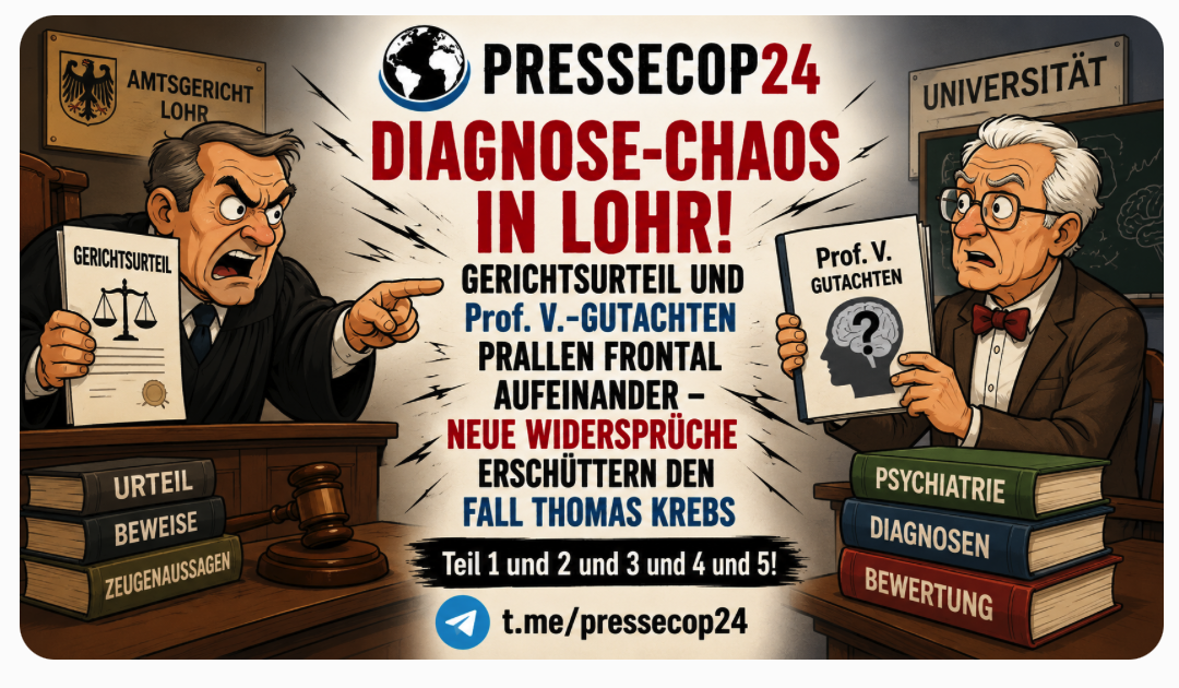DIAGNOSE-CHAOS IN LOHR! GERICHTSURTEIL UND Prof. V.-GUTACHTEN PRALLEN FRONTAL AUFEINANDER – NEUE WIDERSPRÜCHE ERSCHÜTTERN DEN FALL THOMAS KREBS Teil 1 und 2 und 3 und 4 und 5!
