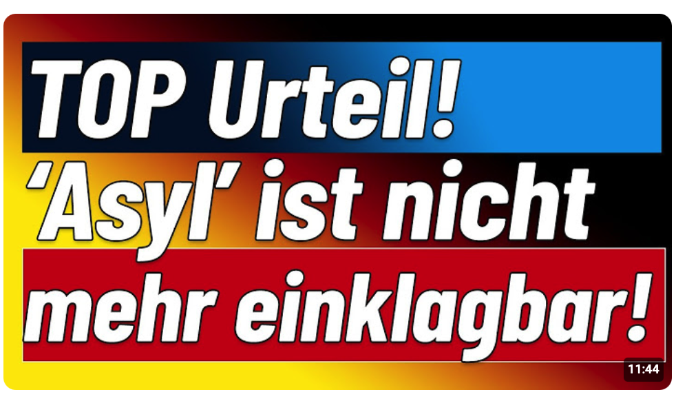 Juristisches Erdbeben! Asyl ist nicht einklagbar! Bearbock handelte somit fahrlässig bis kriminell!