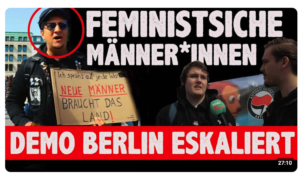 Linke Eskalation Männer Demo gegen Frauengewalt Berlin