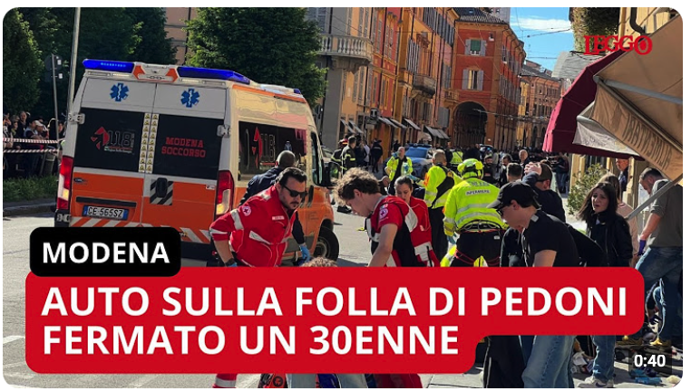 Terror-Anschlag in Italien! Auto überfährt Fußgänger in Modena: „Er fuhr 100 km/h“