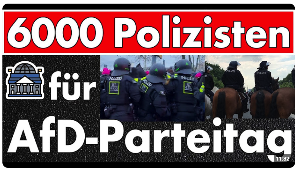 Polizei erwartet massive Gewalt! Die Antidemokraten wollen AfD-Parteitag verhindern! Staat schaut zu