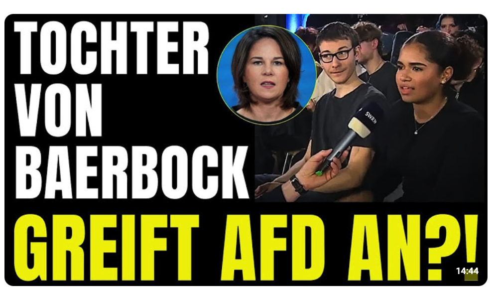 PLÖTZLICH GREIFT BAERBOCKS TOCHTER AFD MANN AN!