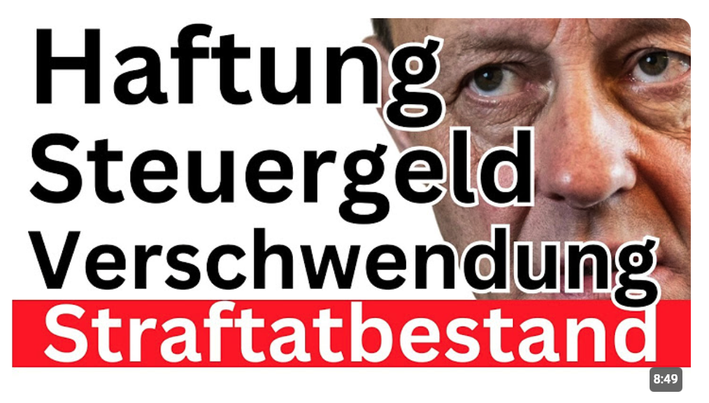 Politiker Haftung Steuerverschwendung ! Handschellen 