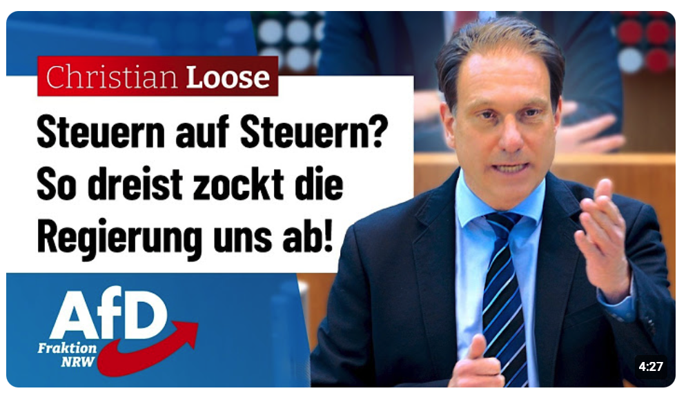 Steuern auf Steuern? So dreist zockt die Regierung uns ab! – Christian Loose (AfD)