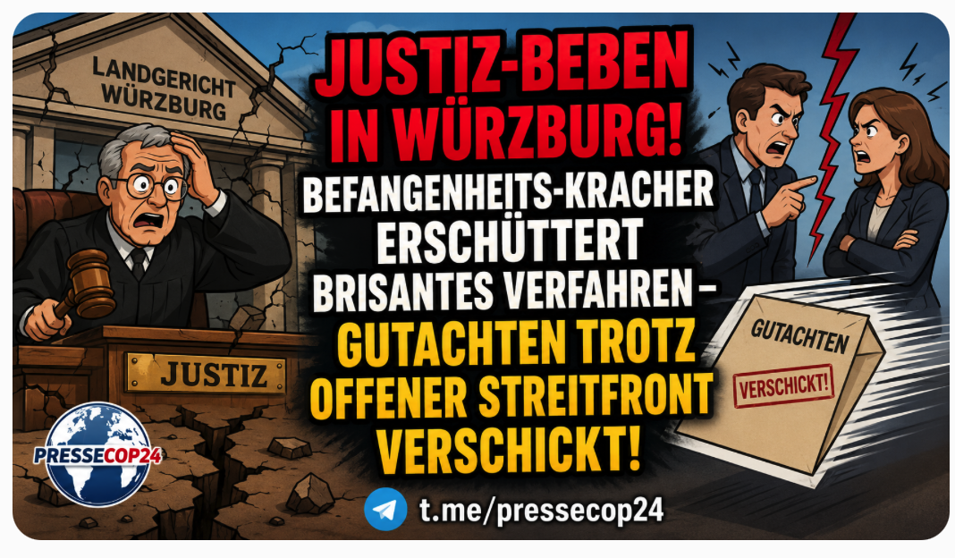 JUSTIZ-BEBEN IN WÜRZBURG! BEFANGENHEITS-KRACHER ERSCHÜTTERT BRISANTES VERFAHREN – GUTACHTEN TROTZ OFFENER STREITFRONT VERSCHICKT!