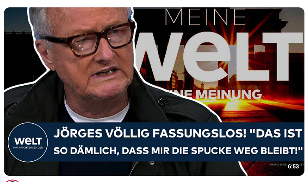 DEUTSCHLAND: Jörges völlig fassungslos! „Das ist so dämlich, dass mir die Spucke weg bleibt!“