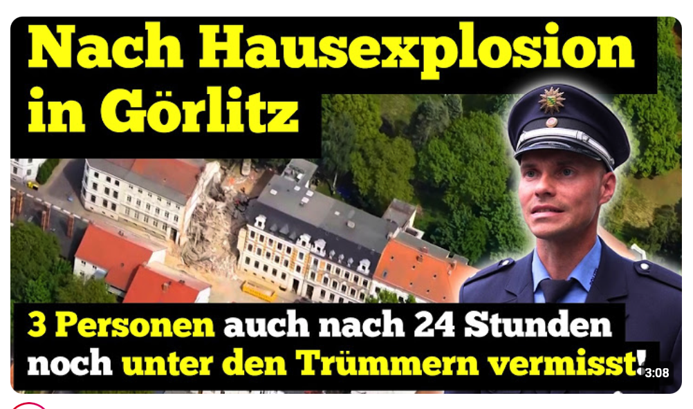 Nach Hausexplosion in Görlitz: 3 Personen auch nach 24 Stunden unter den Trümmernv ermisst!