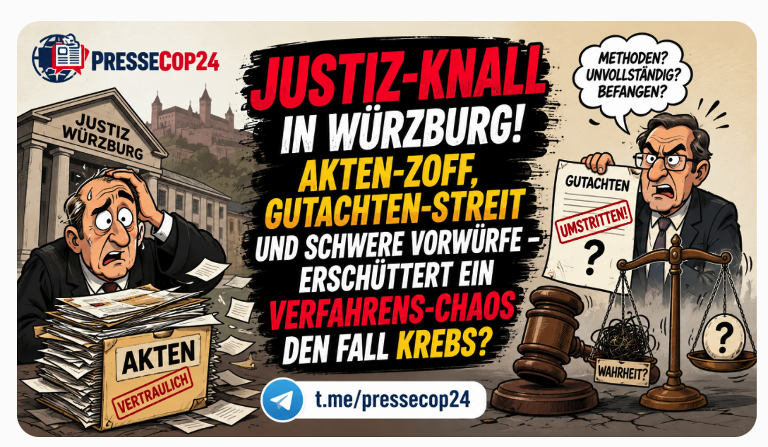 JUSTIZ-KNALL IN WÜRZBURG! AKTEN-ZOFF, GUTACHTEN-STREIT UND SCHWERE VORWÜRFE – ERSCHÜTTERT EIN VERFAHRENS-CHAOS DEN FALL KREBS?