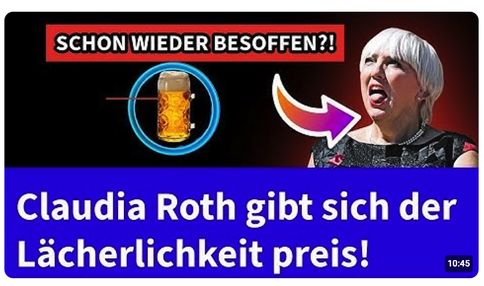 PEINLICH: Claudia Roth blamiert sich bis auf die Knochen!