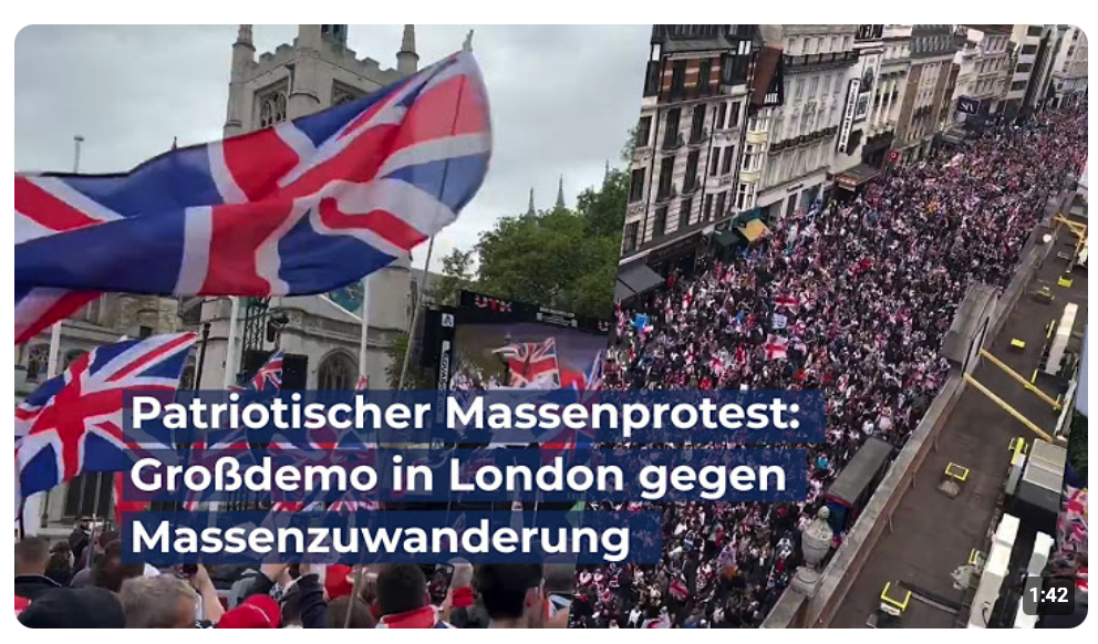 Patriotischer Massenprotest in Großbritannien – Großdemo gegen Massenzuwanderung und Islamisierung
