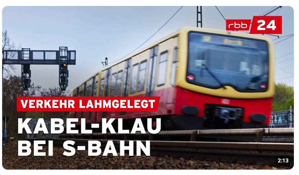 Kabeldiebe legen S-Bahn lahm: Ausfälle und Verspätungen auf wichtigen Linien in Berlin