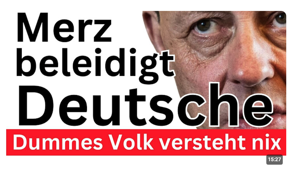 Merz Dumme Deutsche