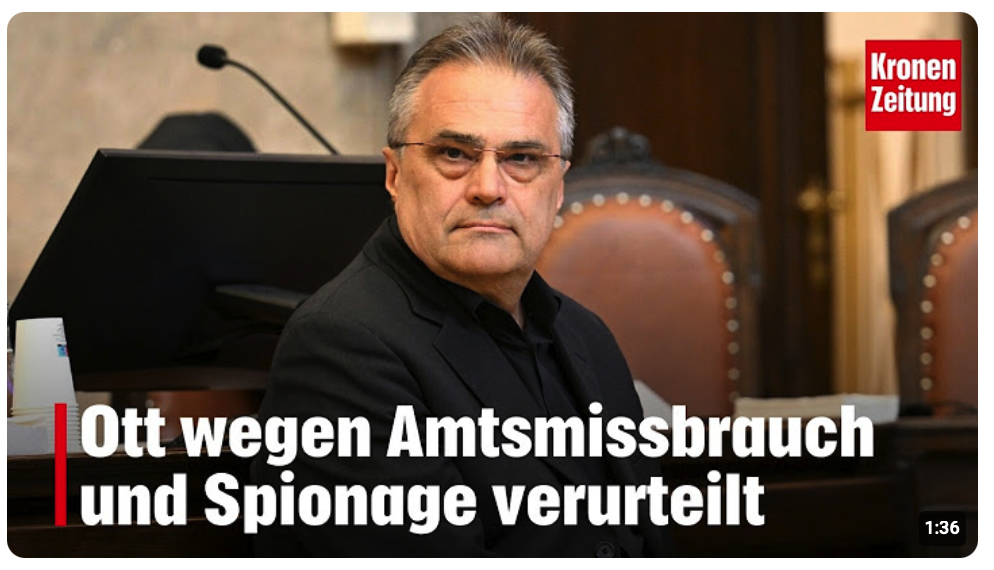 49 Monate Haft: Ott wegen Amtsmissbrauch und Spionage verurteilt | krone.tv NEWS