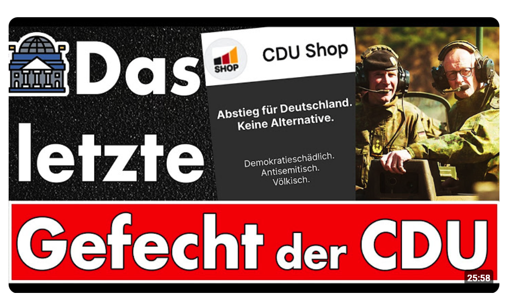 CDU-Schmutzbroschüre: Diffamierung von AfD & Millionen Wählern – Das letzte Gefecht!