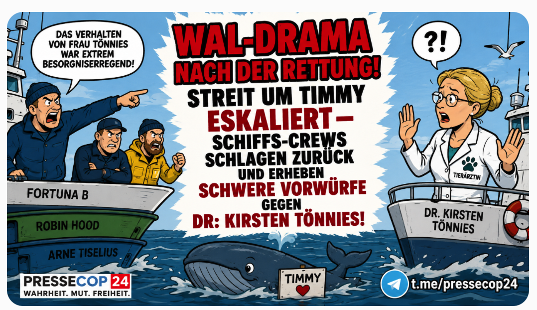 WAL-DRAMA NACH DER RETTUNG! STREIT UM TIMMY ESKALIERT – SCHIFFS-CREWS SCHLAGEN ZURÜCK UND ERHEBEN SCHWERE VORWÜRFE GEGEN DR: KIRSTEN TÖNNIES!