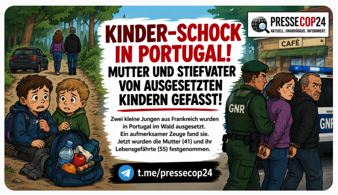 KINDER-SCHOCK IN PORTUGAL! WALD-DESASTER UM ZWEI KLEINE JUNGEN – JETZT WURDEN MUTTER UND STIEFVATER GEFASST!