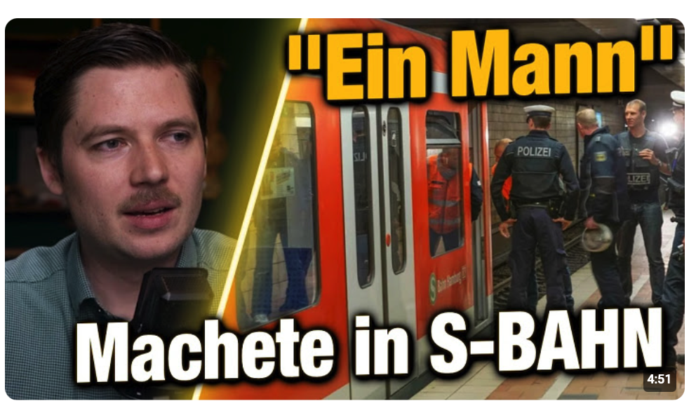 „Ein Mann“ droht mit Machete in Hamburger S-Bahn! Ein normaler Mittwoch