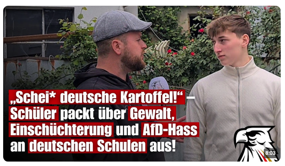 Schüler packt über Gewalt, Einschüchterung und AfD-Hass an deutschen Schulen aus!