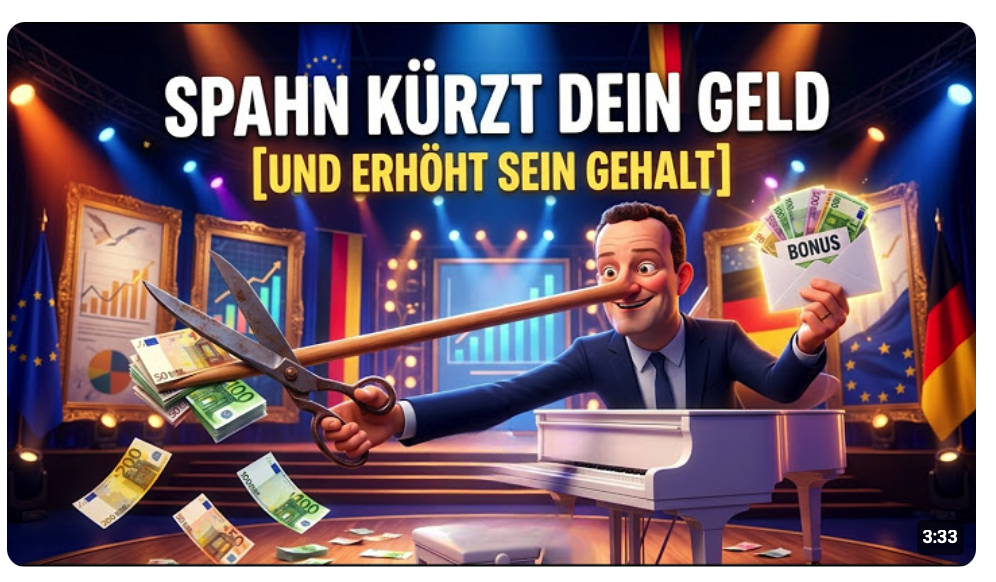 Spahn kürzt dein Geld – und erhöht sein Gehalt Satireschlager Schlager 2026