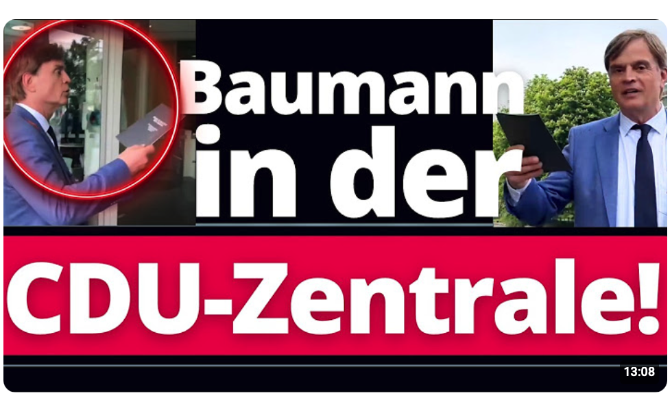 Baumann stürmt wutentbrannt in die CDU Zentrale und zerlegt die gesamte Partei!