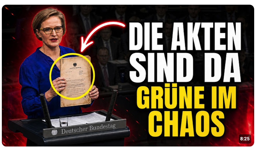 DIE AKTEN SIND DA!  Was über die Grünen bekannt wird, sorgt für Chaos!