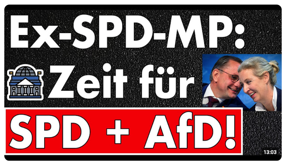 ‚AfD ist nicht die Ausgeburt der Hölle‘ – Ex-Ministerpräsident mit brutaler Wahrheit zur SPD!