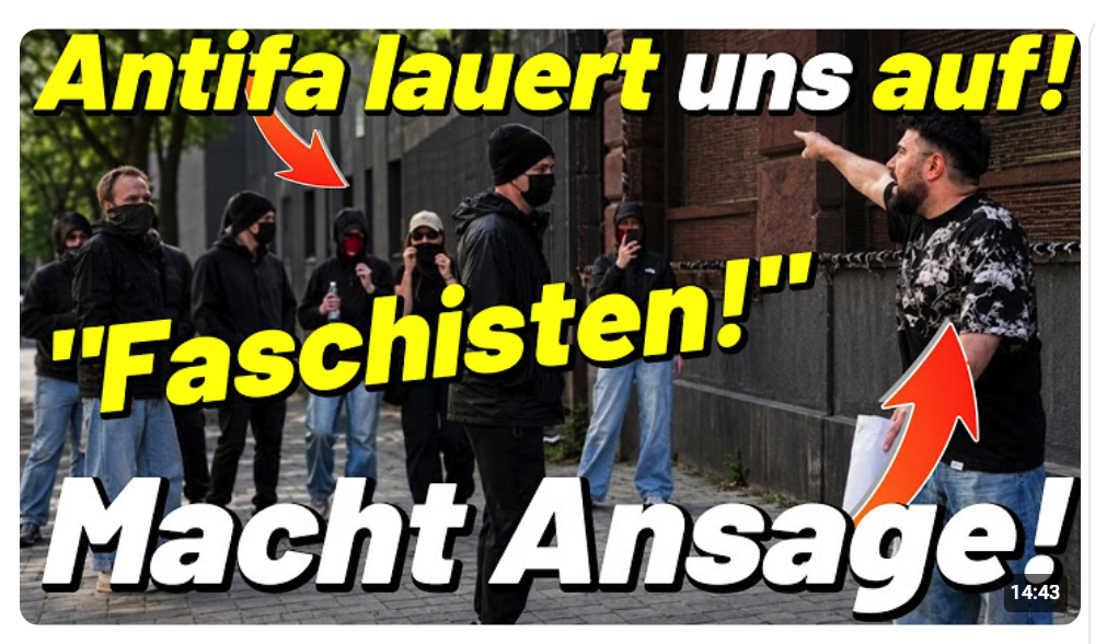 ANTIFA Mob lauert uns auf! Er erteilt ihnen eine harte Ansage nach AfD Rundgang Düsseldorf