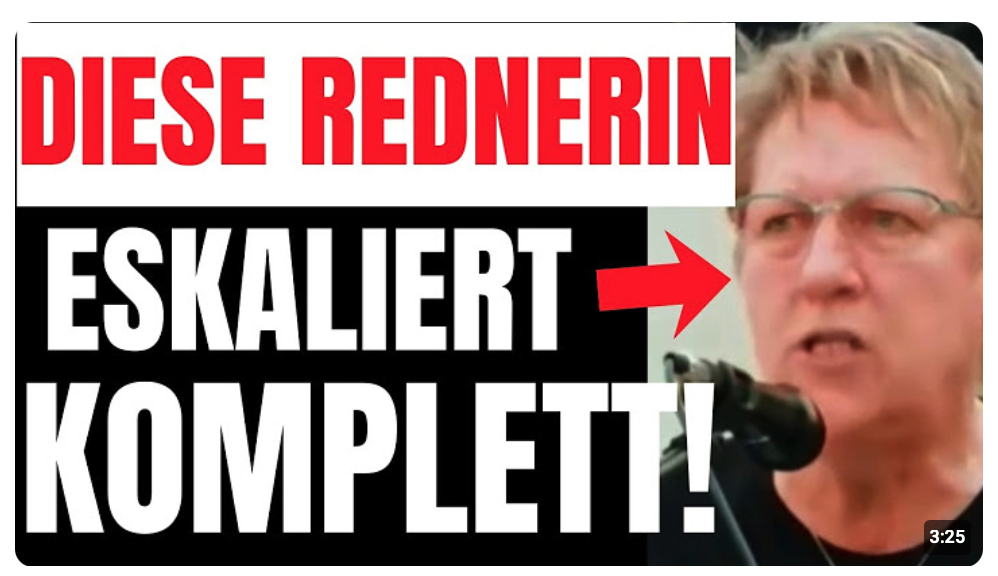 SIE ESKALIERT auf DEMO! Ihre REDE sollte jeder DEUTSCHE HÖREN!