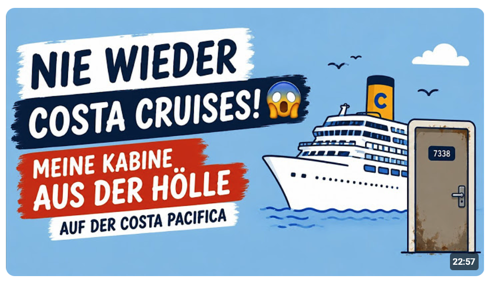 Meine Kabine aus der Hölle auf der Costa Pacifica | Nie wieder Costa Cruises! 