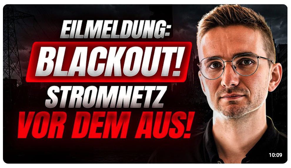 Experte schlägt ALARM: BLACKOUT! Deutsches STROMNETZ ohne RESERVEN!