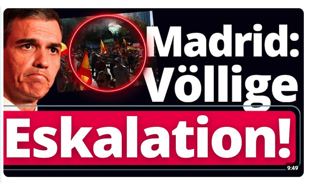 Madrid eruptiert: Hundert Tausende Bürger haben die Schnauze voll von Sanchez!