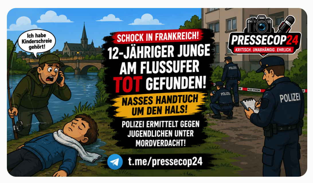 TODES-DRAMA IN FRANKREICH! JUNGE AM FLUSSUFER TOT ENTDECKT – NASSES HANDTUCH UM DEN HALS, JETZT ERMITTELT DIE POLIZEI GEGEN EINEN JUGENDLICHEN!