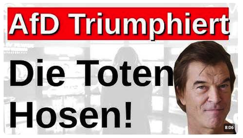 AfD Hasser Campion: komplette Selbstzerstörung! Zuschauer zappen weg! Tote Hosen floppen!
