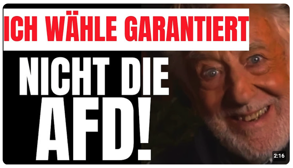 SCHOCK! Auch DIDDI HALLERVORDEN schießt jetzt gegen DIE AFD!