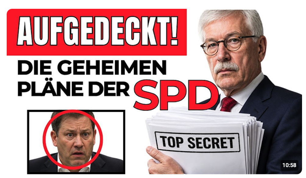 Aufgedeckt! Sarrazin über die geheimen Pläne der SPD