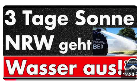 Wassernotstand in NRW! Nächste Stufe Wasser-Lockdown? Wie habt ihr die Hitzesommer immer überstanden