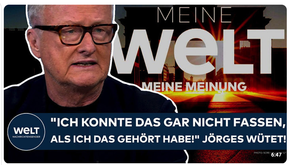 DEUTSCHLAND: „Ich konnte das gar nicht fassen, als ich das gehört habe!“ Hans-Ulrich Jörges wütet!